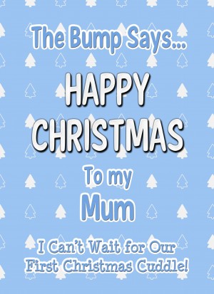 From The Bump Pregnancy Christmas Card (Mum, Blue)
