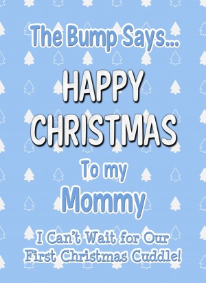 From The Bump Pregnancy Christmas Card (Mommy, Blue)