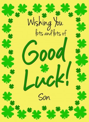 Good Luck Card for Son (Yellow) 