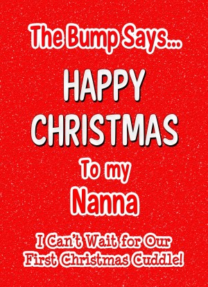 From The Bump Pregnancy Christmas Card (Red, Nanna)