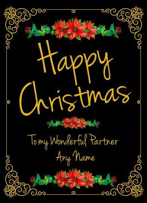Personalised Christmas Card For Partner (Wonderful)