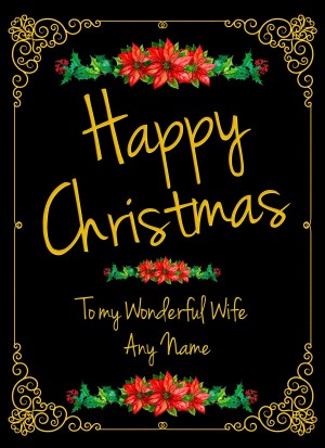 Personalised Christmas Card For Wife (Wonderful)