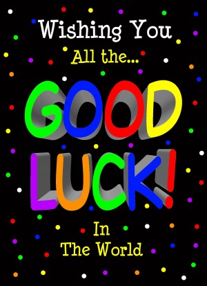 Good Luck Card for Anyone (Black) 