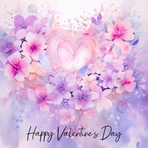 Valentines Day Square Greeting Card (Design 9)