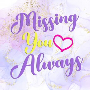 Missing You Greeting Card (Purple)