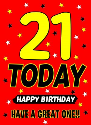 21 Today Birthday Card