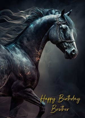 Gothic Horse Birthday Card for Brother