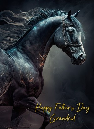Gothic Horse Fathers Day Card for Grandad