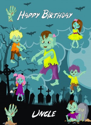Zombie Birthday Card for Uncle