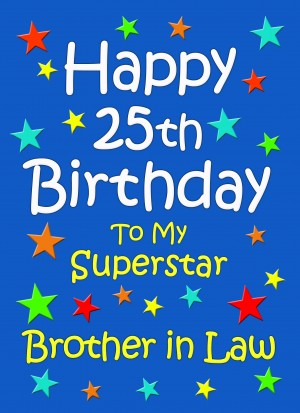 Brother in Law 25th Birthday Card (Blue)