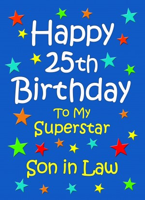 Son in Law 25th Birthday Card (Blue)