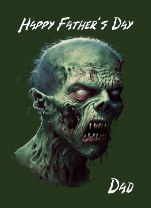Zombie Fathers Day Card for Dad