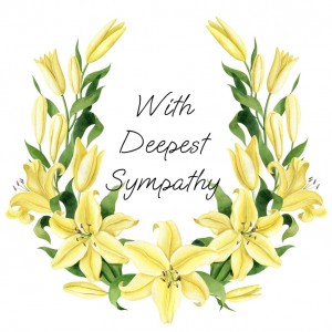 With Deepest Sympathy Card (White)