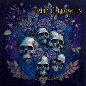Gothic Art Fantasy Skull Halloween Card (Design 10)