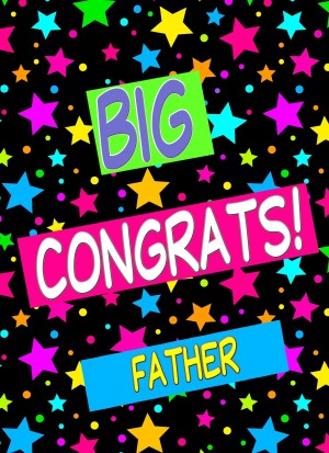 Congratulations Card For Father (Stars)