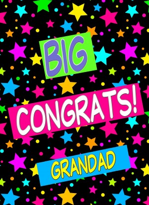 Congratulations Card For Grandad (Stars)