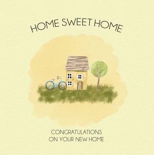 New Home Congratulations Card (Yellow)