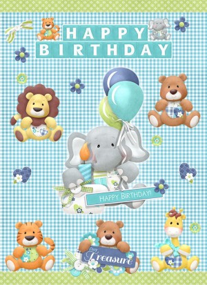 Birthday Greeting Card (Baby Boy)