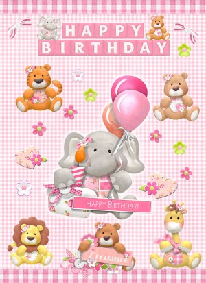 Birthday Greeting Card (Baby Girl)
