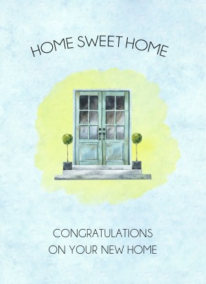 New Home Congratulations Card (Blue)