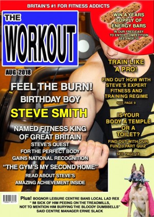 Personalised Male Fitness Gym Magazine Spoof Birthday Card
