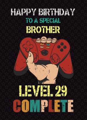 Brother 30th Birthday Card (Gamer, Design 3)
