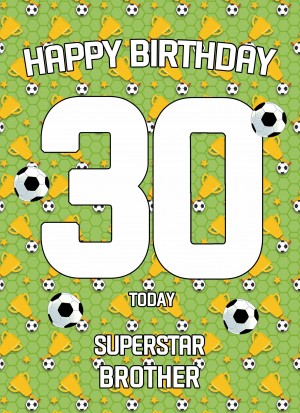 30th Birthday Football Card for Brother