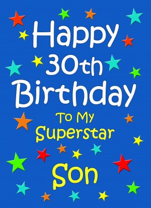 Son 30th Birthday Card (Blue)
