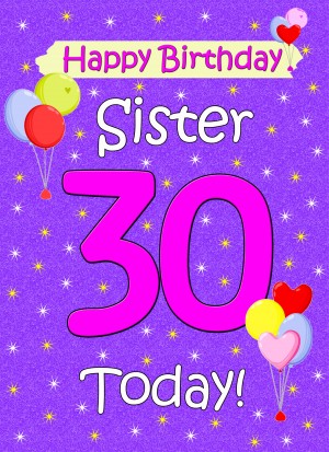 Sister 30th Birthday Card (Lilac)