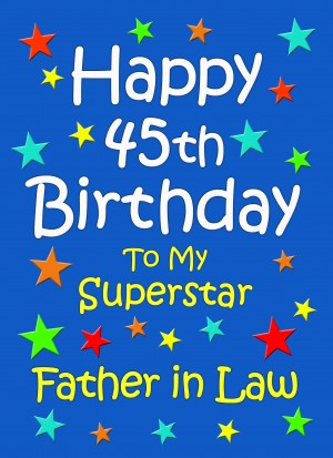 Father in Law 45th Birthday Card (Blue)