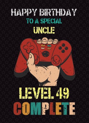 Uncle 50th Birthday Card (Gamer, Design 3)