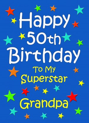Grandpa 50th Birthday Card (Blue)