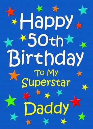 Daddy 50th Birthday Card (Blue)