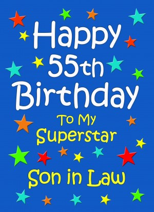 Son in Law 55th Birthday Card (Blue)
