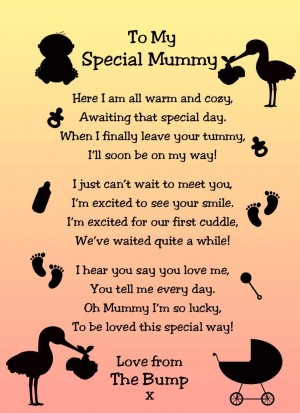 from The Bump Poem Verse 'to My Special Mummy' Baby Peach Greeting Card (Baby Shower, Just Because)