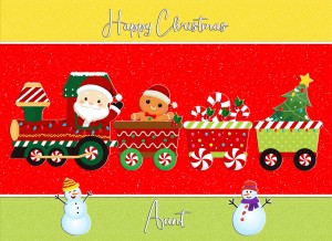 Christmas Card For Aunt (Red Train)