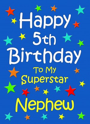 Nephew 5th Birthday Card (Blue)