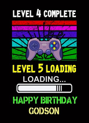 Godson 5th Birthday Card (Gamer, Design 2)