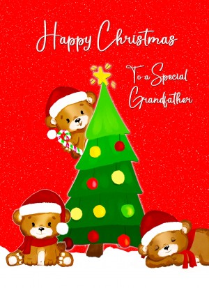 Christmas Card For Grandfather (Red Christmas Tree)