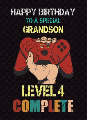 Grandson 5th Birthday Card (Gamer, Design 3)