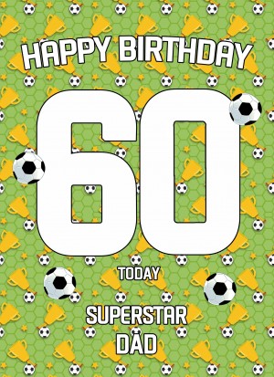 60th Birthday Football Card for Dad
