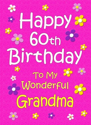 Grandma 60th Birthday Card (Pink)
