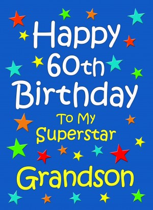 Grandson 60th Birthday Card (Blue)