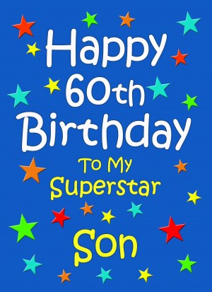 Son 60th Birthday Card (Blue)