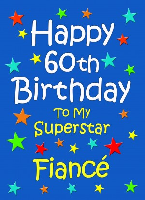 Fiance 60th Birthday Card (Blue)