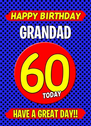 Grandad 60th Birthday Card (Blue)