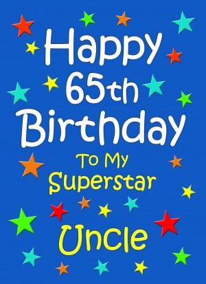 Uncle 65th Birthday Card (Blue)