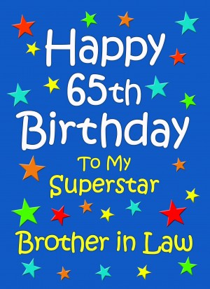 Brother in Law 65th Birthday Card (Blue)