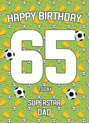 65th Birthday Football Card for Dad