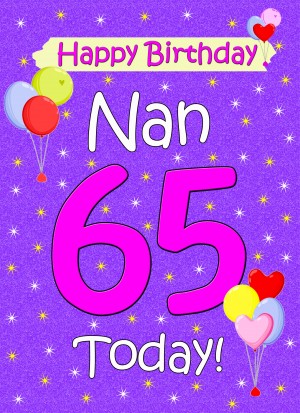 Nan 65th Birthday Card (Lilac)